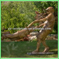 playing children cast bronze sculpture for sale